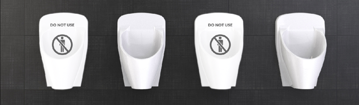 STOPWRAP Urinal Wrap, Urinal Cover for social distancing
