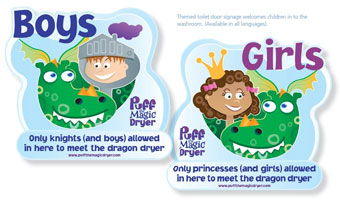 Puff the magic Dryer - Door Stickers