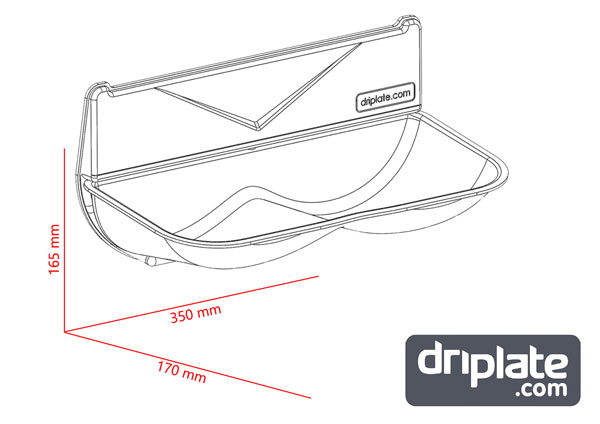 driplate - dyson airblade driptray - dimensions