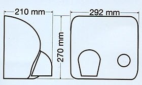 UVC Hand Dryer - Dimensions