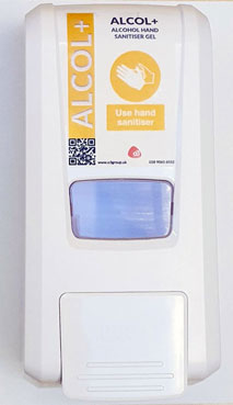 Alcol+ Alcohol Hand Sanitiser Gel Dispenser