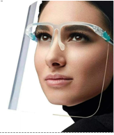 Clear Face Visor Shield - Glasses-mounted