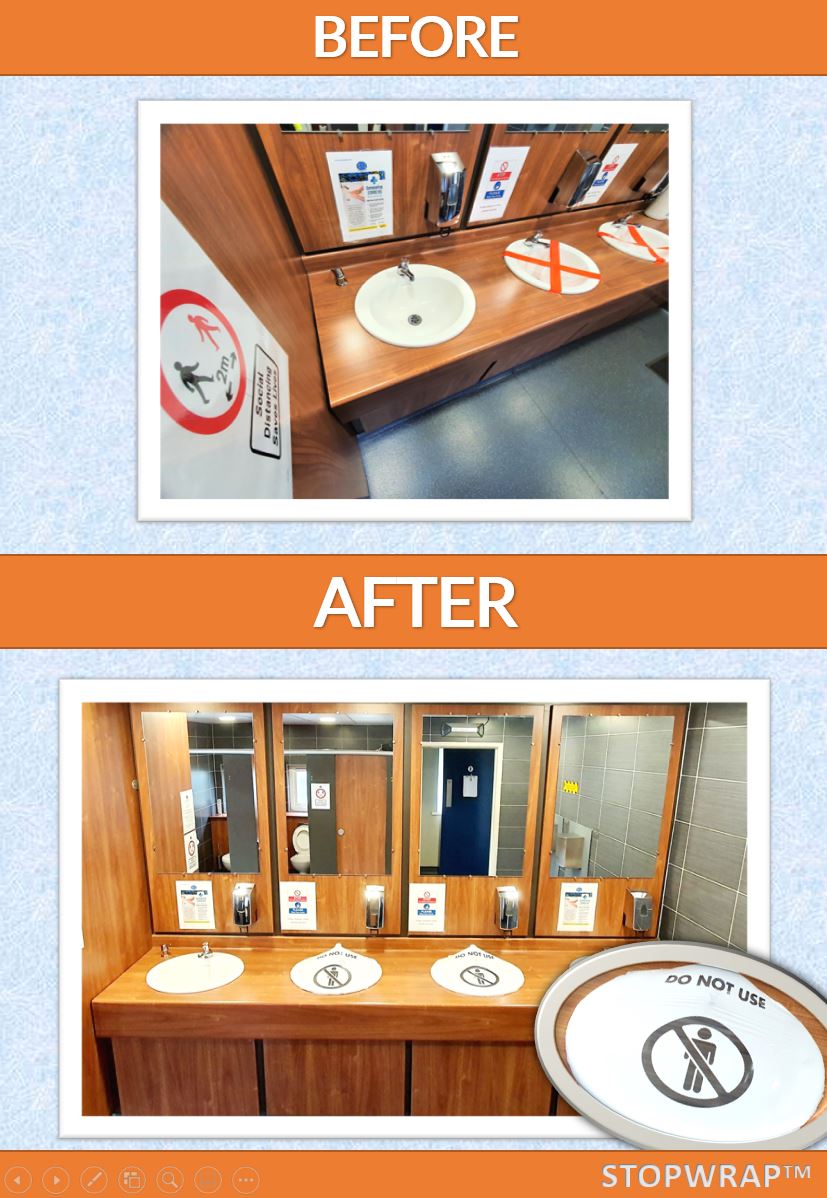 Urinal Cover OutofOrder Social Distancing Urinal Wrap