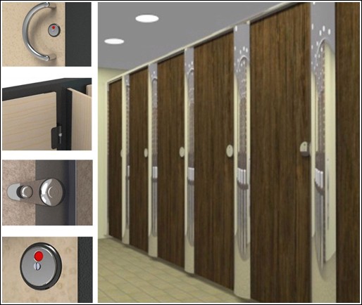 Contemporary washroom cubicles